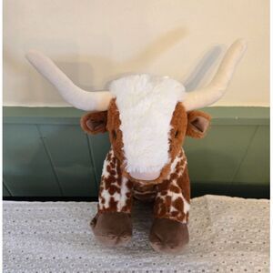 Build-A-Bear Workshop Longhorn Cow Stuffed Animal Preowned In Great Condition